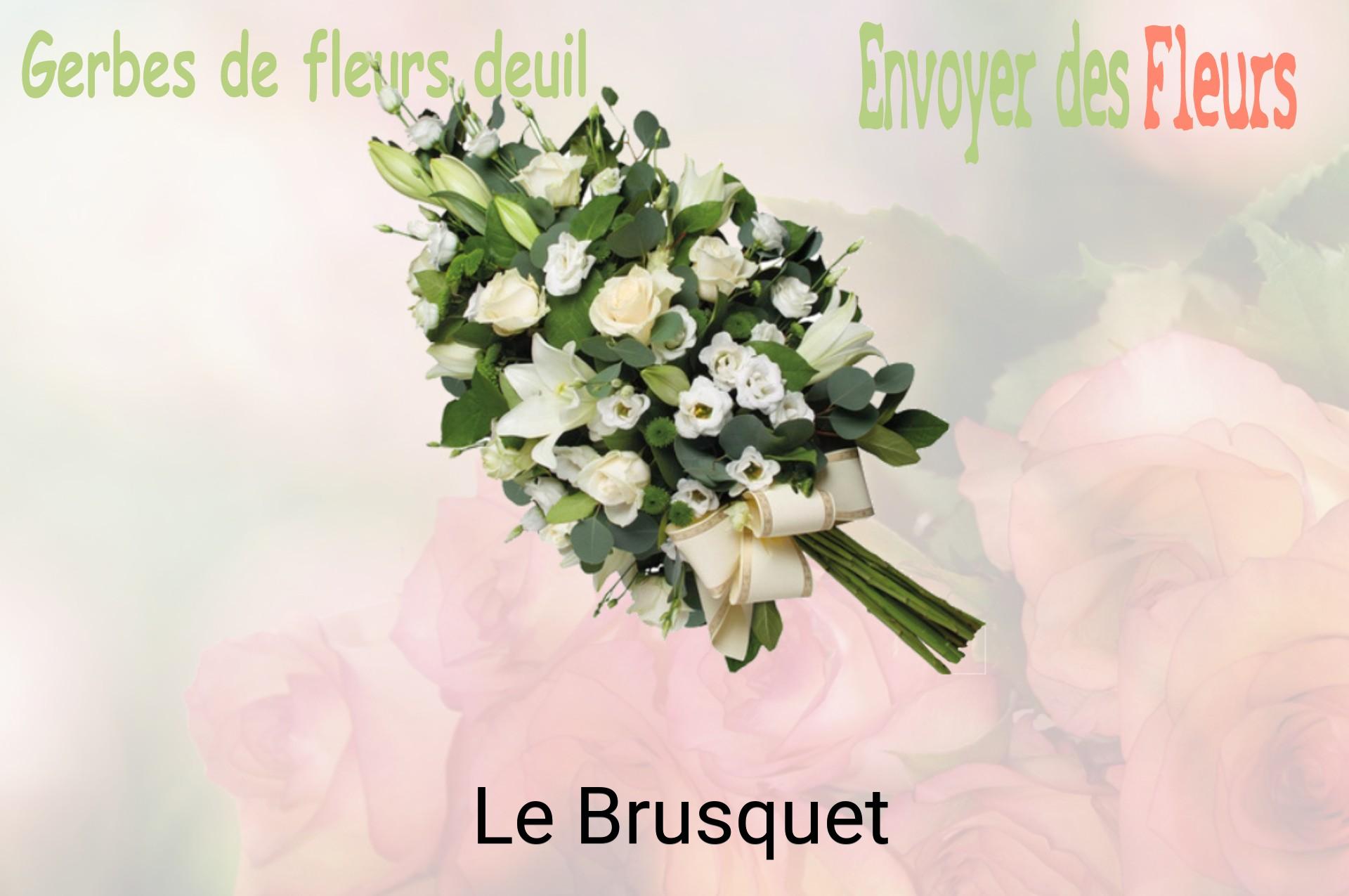 Gerbe de fleurs de deuil livrée à Le Brusquet
